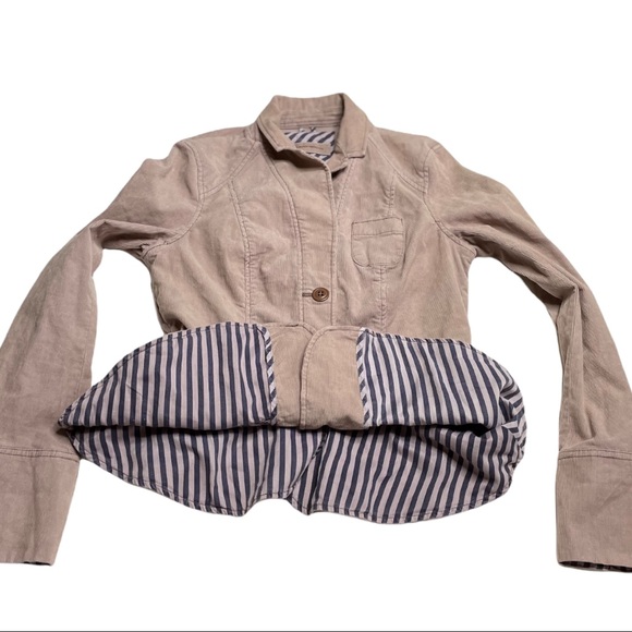 Size 6 Anthro Pilcro Dusty Pink Denim Jacket - Picture 3 of 7